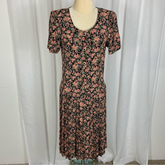 Vintage floral print Cottagecore dress - Picture 1 of 13